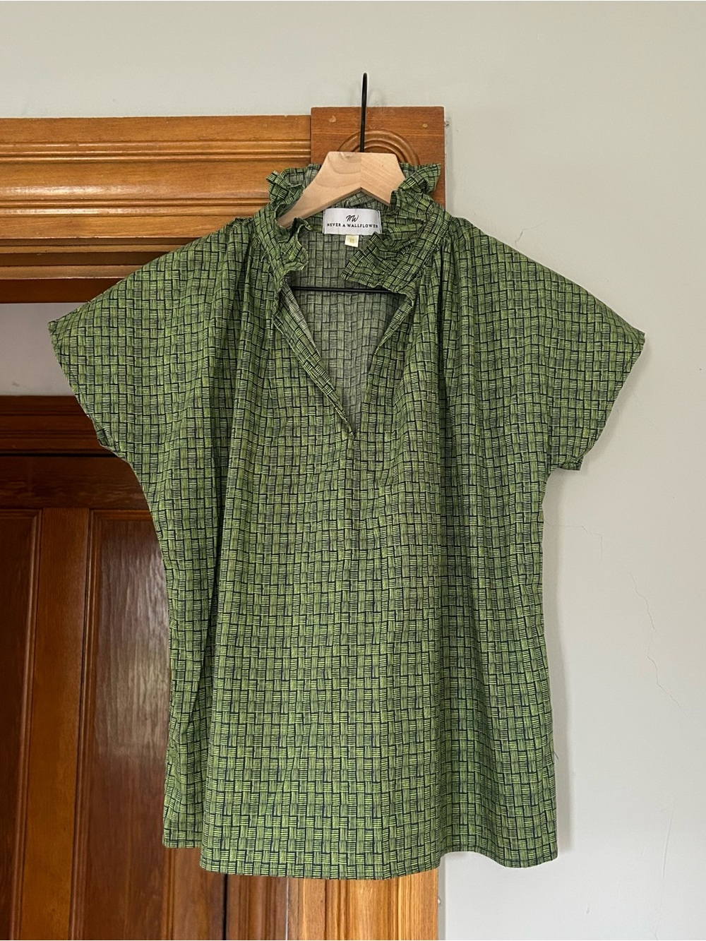 Never A Wallflower Boho Ruffle Collar Top